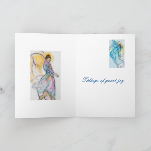 Carte de Noël de modèle d'anges (Intérieur)