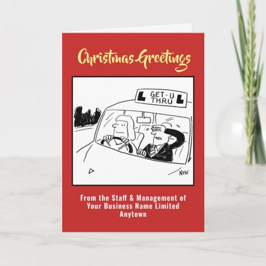 Carte de Noël de moniteur d'auto-école (Devant)