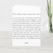 Carte de Noël de mosaïque de Ravenne, Italie (Dos)