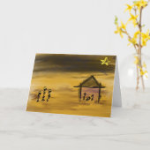 Carte de Noël de naissance Christ (Fleur jaune)
