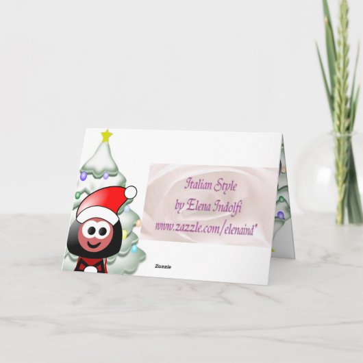 Carte de Noël de neige (Dos)