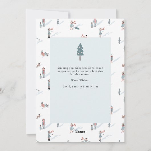 Carte de Noël de neige (Dos)