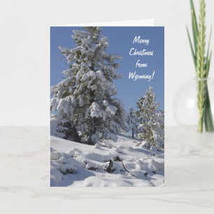 Carte de Noël de neige du Wyoming