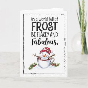 Carte de Noël de neige minimaliste mignonne