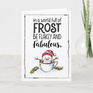 Carte de Noël de neige minimaliste mignonne