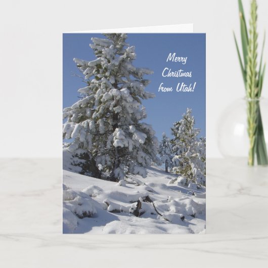 Carte de Noël de neige Utah (Devant)