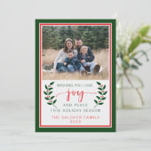 Carte de Noël de Noël 2024 pour Noël à la famille (Debout devant)