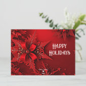 Carte de Noël de Noël au ruban rouge (Debout devant)