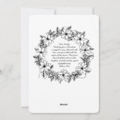 Carte de Noël de Noël avec couronne de Santa migno (Dos)