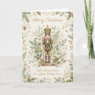 Carte de Noël de Noël Casse-Noisette Botanique Ver
