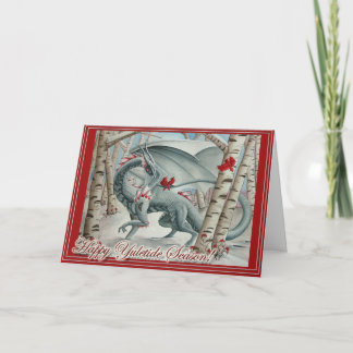 Carte de Noël de Noël de dragon