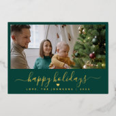 Carte de Noël de Noël de la famille de scripts (Recto)