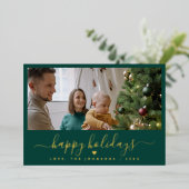 Carte de Noël de Noël de la famille de scripts (Debout devant)