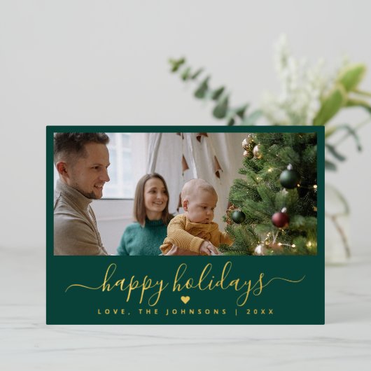 Carte de Noël de Noël de la famille de scripts (Debout devant)