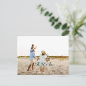 Carte de Noël de Noël de la plage de photos minima (Debout devant)