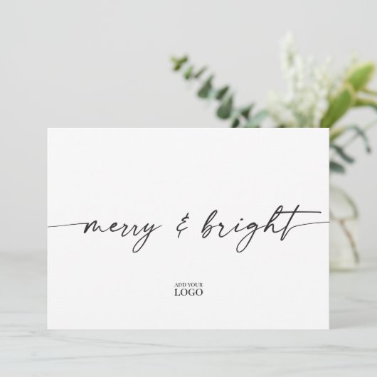 Carte de Noël de Noël de marque moderne (Debout devant)