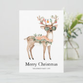 Carte de Noël de Noël de rennes super (Debout devant)