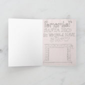 Carte de noël de Noël de Santa Claus crucifié (Intérieur)