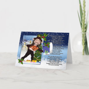 Carte de Noël de Noël - plate-forme les halls avec