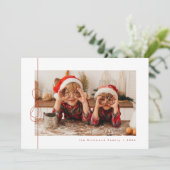 Carte de Noël de Noël Rouge moderne (Debout devant)