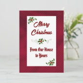 Carte de Noël de notre maison à la vôtre (Debout devant)