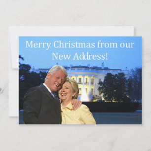Carte de Noël de nouvelle adresse de Hillary & Bil