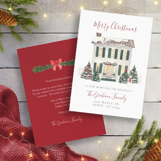 Carte de Noël de nouvelle maison