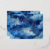 Carte de Noël de nuit sainte silencieuse (Recto/Verso)