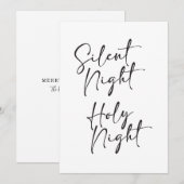 Carte de Noël de nuit silencieuse (Devant / Derrière)