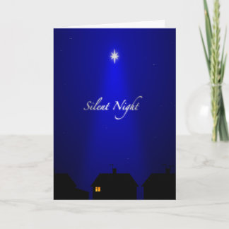 Carte de Noël de nuit silencieuse