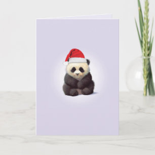 Carte de Noël de panda de bébés de zoo de Noël