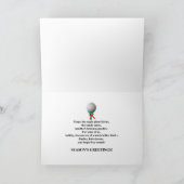 Carte de Noël de papa avec Golfing Père Noël (Intérieur)