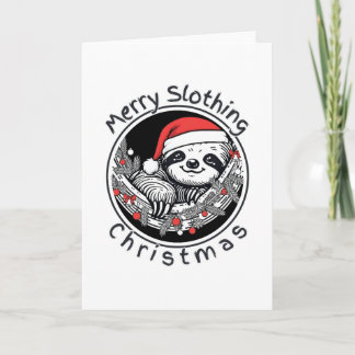 Carte de Noël de paresseux mignon – Joyeux Paresse