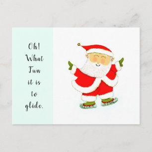 carte de Noël de patinage sur glace