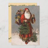 Carte de Noël de Père Noël d'Allemand (Devant / Derrière)