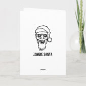 Carte de Noël de Père Noël de zombi (Dos)