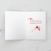 Carte de Noël de Père Noël de zombi (Intérieur)