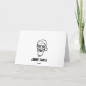 Carte de Noël de Père Noël de zombi (intérieur (Dos)