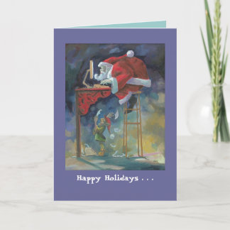 Carte de Noël de père Noël d'ordinateur