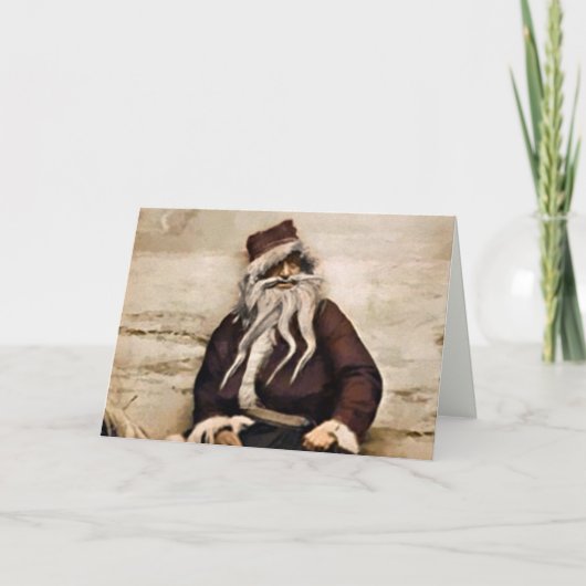 Carte de Noël de père Noël flippant (Devant)