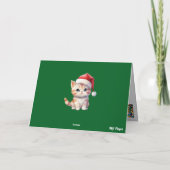 Carte de Noël de Père Noël mignon et chatons (Dos)
