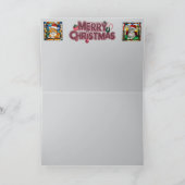 Carte de Noël de Père Noël mignon et chatons (Intérieur)