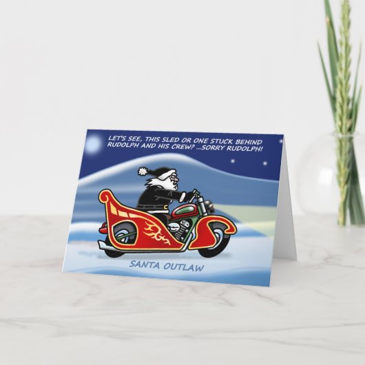 Carte de Noël de Père Noël Outlaw© (Devant)