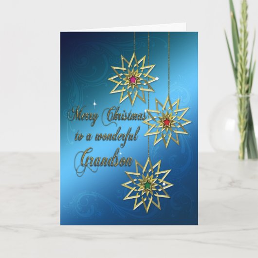 Carte de Noël de petit-fils (Devant)