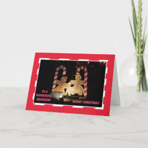 Carte de Noël de petit-fils -- Famille de pain