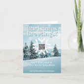 Carte de Noël de petite entreprise Snowflake Code (Devant)