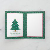 Carte de Noël de petite-fille d'ours de nounours (Intérieur)