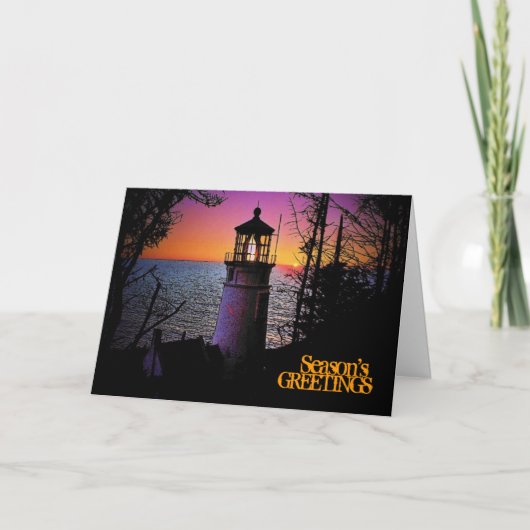 Carte de Noël de phare (Devant)