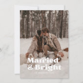 Carte de Noël de photo de couples mariés pour la p (Devant)