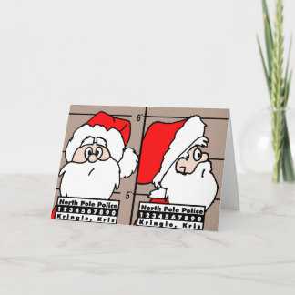 Carte de Noël de photo de détenu du père noël